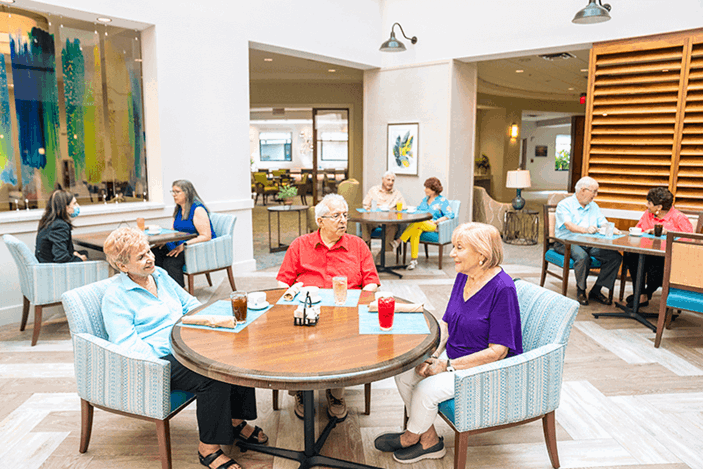 People sitting together at a restaurant