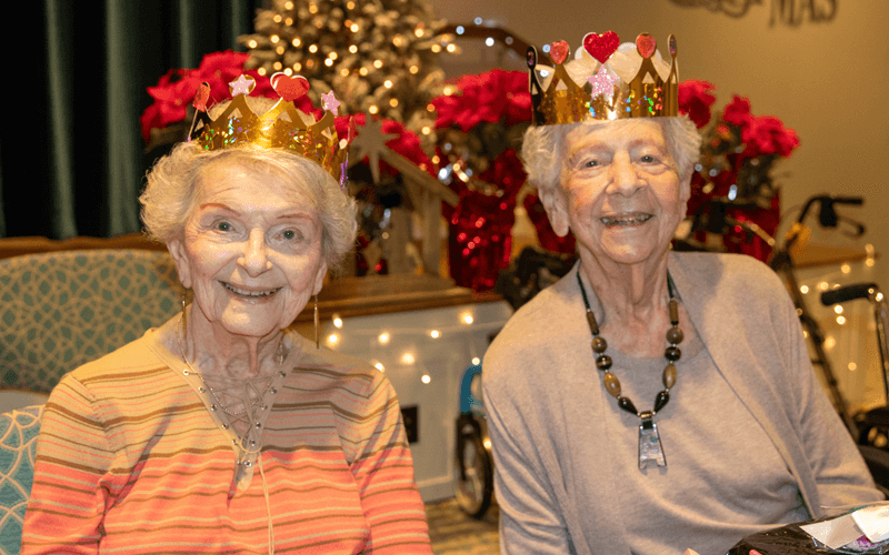 Edgewater residents Florence Ellman and Mary Gllbert both celebrating 100 years at their birthday celebration