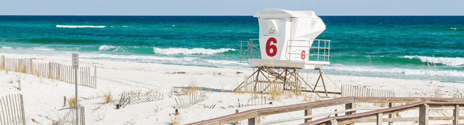 Lifeguard stand on a beach