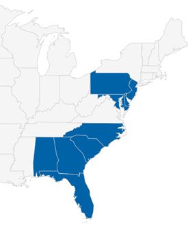 States with Acts retirement communities